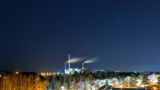 Vídeo Nocturno Lapso Tiempo Con Estrellas Movimiento Cielo Despejado Sobre — Vídeos de Stock