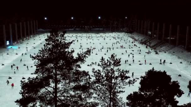 Helsinki Finlandia Enero 2021 Vista Aérea Enorme Pista Hielo Aire — Vídeo de stock