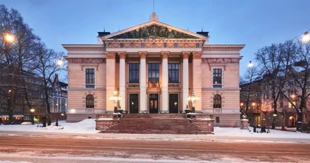 Helsinki Finlandia Febbraio 2021 Casa Degli Stati Questo Dignitoso Edificio — Video Stock