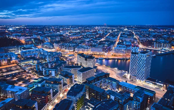 Vista Aérea Moderno Bairro Jatkasaari Helsinque Finlândia Arquitetura Nórdica Moderna — Fotografia de Stock