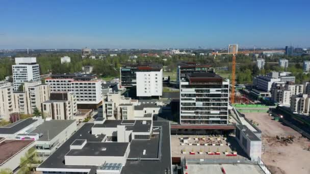 Espoo Finsko Května 2021 Letecký Pohled Nákupní Centrum Ainoa Čtvrti — Stock video