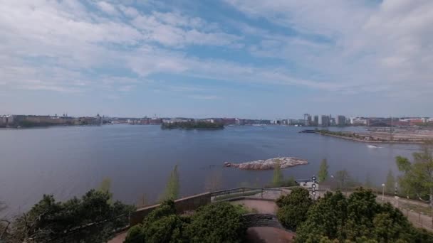 Helsinki Finlandia Maja 2021 Widok Ogrodu Zoologicznego Korkeasaari Tarasu Widokowego — Wideo stockowe