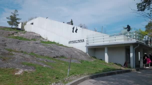 Helsinki Finlândia Maio 2021 Exterior Recinto Macacos Jardim Zoológico Korkeasaari — Vídeo de Stock