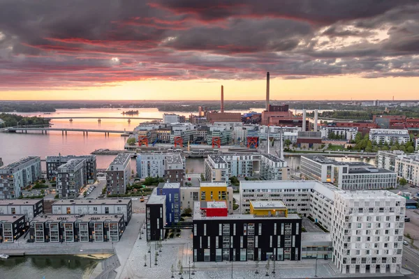 Jatkasaari Ruoholahti Wijken Van Helsinki Finland Moderne Scandinavische Architectuur — Stockfoto