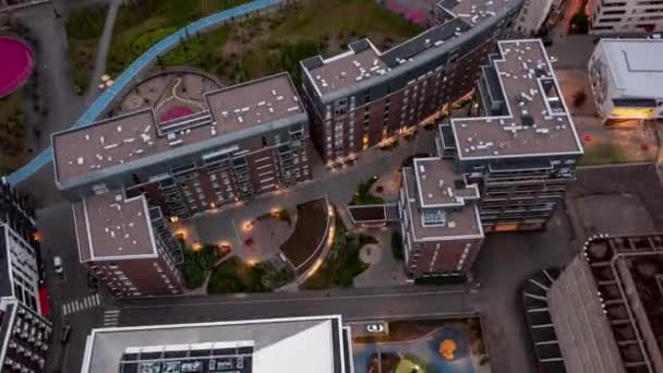 Helsinki Finlandia Junio 2021 Vista Aérea Del Moderno Edificio Escolar — Vídeo de stock