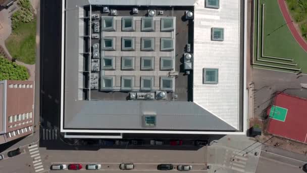 Helsinki Finlandia Czerwca 2021 Widok Lotu Ptaka Nowoczesny Budynek Szkoły — Wideo stockowe