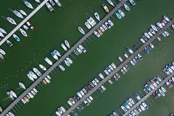 Aerial View Marina Espoo Sunny Summer Day Finland — Stock Photo, Image