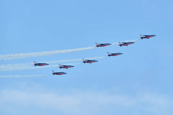 Helsinki Finland August 2021 French Airforce Display Team Patrouille France — Stock Photo, Image
