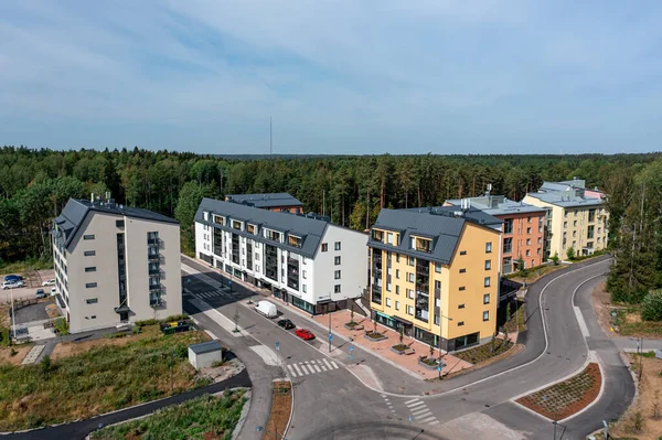 Finlandiya Nın Espoo Şehrinin Yeni Komşusu Kalliolahde Nin Hava Manzarası — Stok fotoğraf