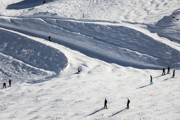 Ski road i Alperna — Stockfoto