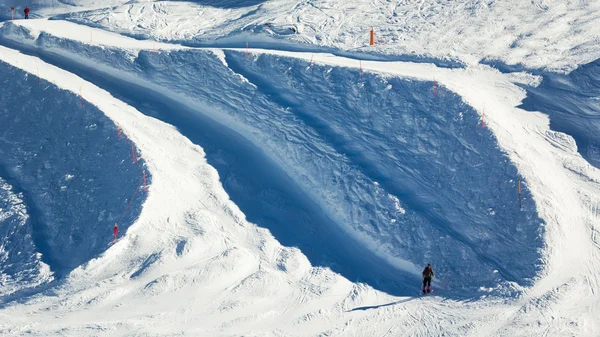 Ski road in Alps — Stock Photo, Image