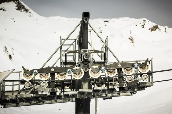 Detail of the ski lift — Stock Photo, Image