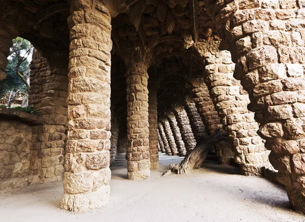 Gallery in the Park Guell — Stock Photo, Image