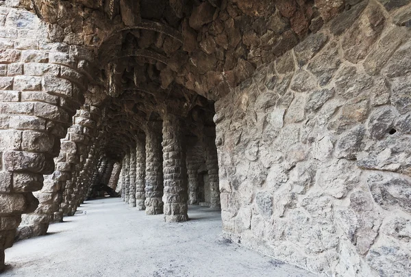 Gallery in the Park Guell — Stock Photo, Image