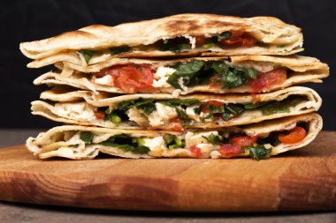 Meksikalı quesadillas.