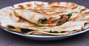 Meksikalı quesadillas.