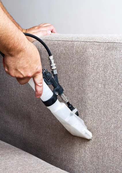 Professional cleaning sofas — Stock Photo, Image