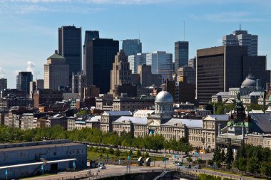 Quebec, Kanada'da Montreal şehir manzarası görünümü