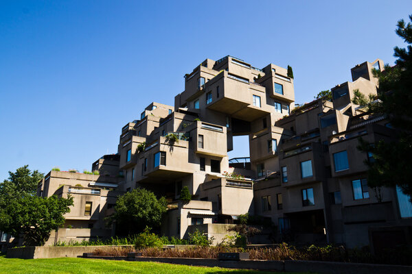 Модульные здания Habitat 67 в Монреале, Канада

