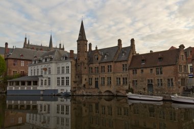 View from Rozenhoedkaai in Bruges, Belgium clipart