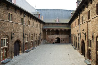 Bruges, Belçika Belfry Ortaçağ avlusu