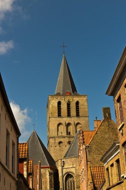 Bruges, Belçika Avrupa şehir rooftops çeşitli