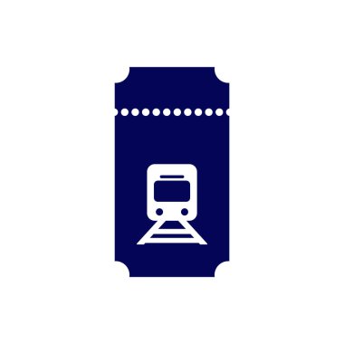 Tren Bilet Simgesi tasarım logo vektör şablonu, Simge Sembolü, Yaratıcı Tasarım konsepti