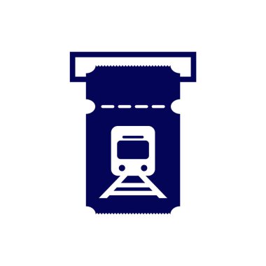 Tren Bilet Simgesi tasarım logo vektör şablonu, Simge Sembolü, Yaratıcı Tasarım konsepti