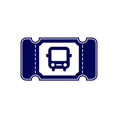Otobüs Bilet Simgesi tasarım logo vektör şablonu, Simge Sembolü, Yaratıcı Tasarım konsepti