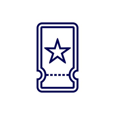 Yıldız Bilet Simgesi tasarım logo vektör şablonu, Simge Sembolü, Yaratıcı Tasarım konsepti