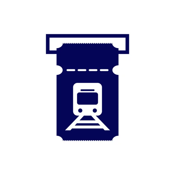 Modèle Vectoriel Logo Conception Icône Billet Train Symbole Icône Concept — Image vectorielle