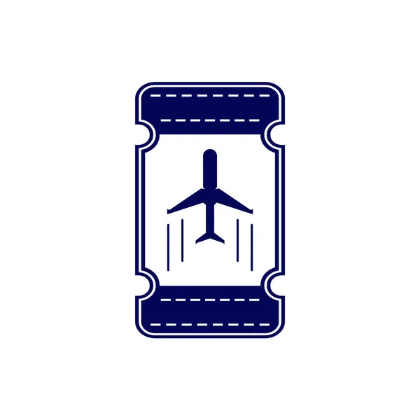 Plantilla Vector Logotipo Diseño Icono Billete Avión Símbolo Icono Concepto — Archivo Imágenes Vectoriales