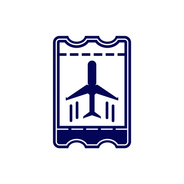Letadlo Ticket Design Logo Vektorová Šablona Ikona Symbol Kreativní Design — Stockový vektor