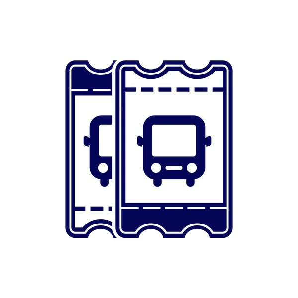 Modèle Vectoriel Logo Conception Icône Billet Bus Symbole Icône Concept — Image vectorielle