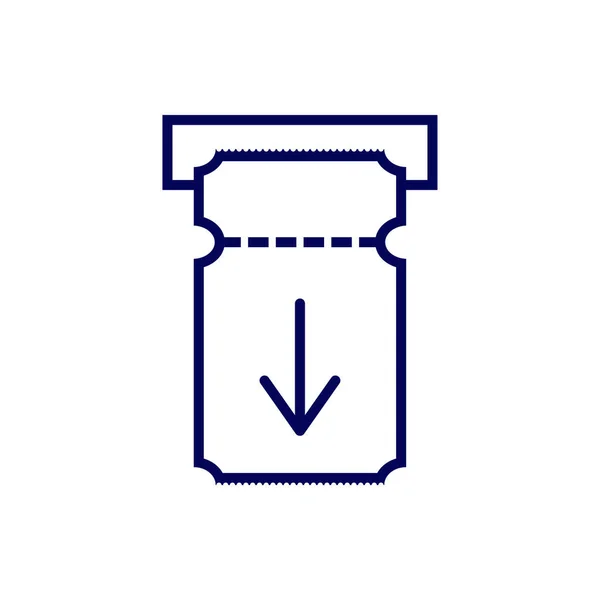 Szablon Wektora Projektu Ikony Biletu Symbol Ikony Koncepcja Kreatywnego Wzornictwa — Wektor stockowy