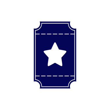 Yıldız Bilet Simgesi tasarım logo vektör şablonu, Simge Sembolü, Yaratıcı Tasarım konsepti