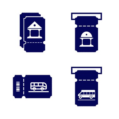 Bilet simgesi tasarım logo vektör şablonu, Simge Sembolü, Yaratıcı tasarım konsepti