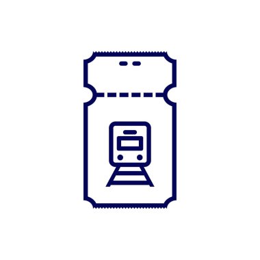 Tren Bilet Simgesi tasarım logo vektör şablonu, Simge Sembolü, Yaratıcı Tasarım konsepti