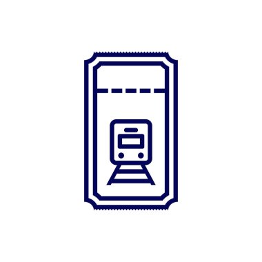 Tren Bilet Simgesi tasarım logo vektör şablonu, Simge Sembolü, Yaratıcı Tasarım konsepti