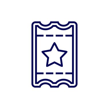 Yıldız Bilet Simgesi tasarım logo vektör şablonu, Simge Sembolü, Yaratıcı Tasarım konsepti