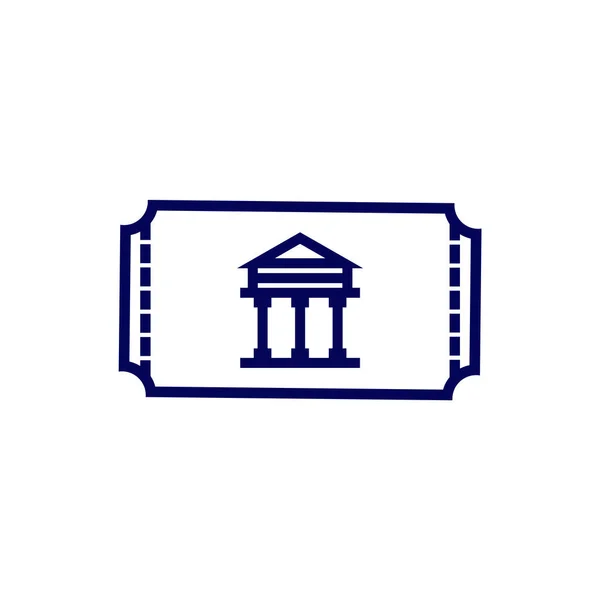 House Ticket Icon Design Logo Vector Template Icon Symbol Creative — Stock Vector