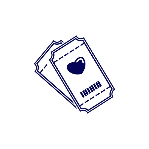 Love Ticket ikon tasarım logo vektör şablonu, Simge Sembolü, Yaratıcı Tasarım konsepti