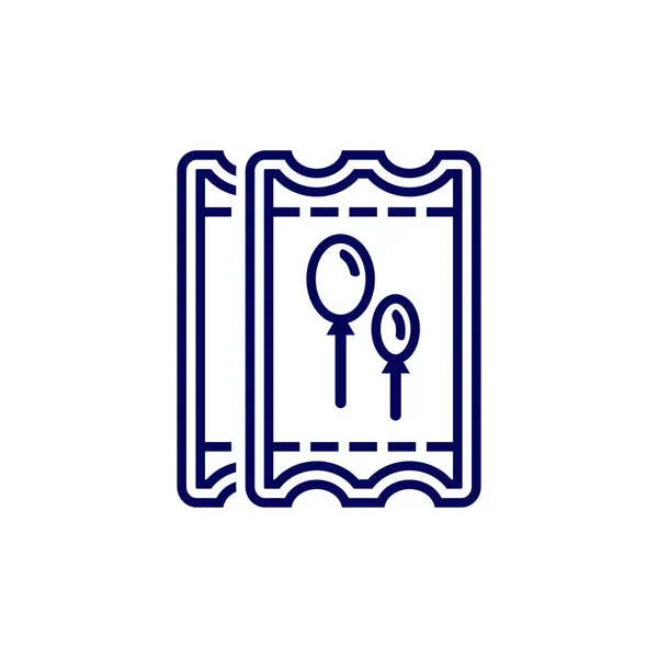 Дизайн Піктограми Квитка Логотип Векторний Шаблон Символ Піктограми Концепція Креативного — стоковий вектор
