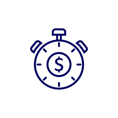 Para Zamanı logo tasarım vektör şablonu, iş logosu tasarım konsepti, simge sembolü