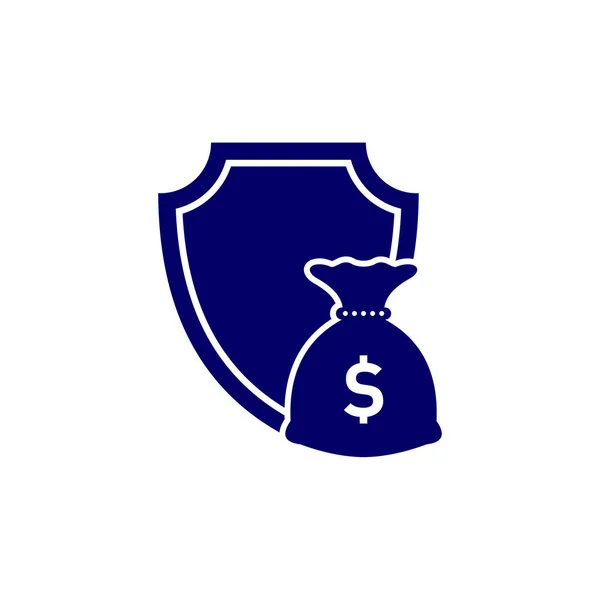 Shield Money Design Vector Template Σχεδιασμός Λογότυπου Εικονίδιο — Διανυσματικό Αρχείο