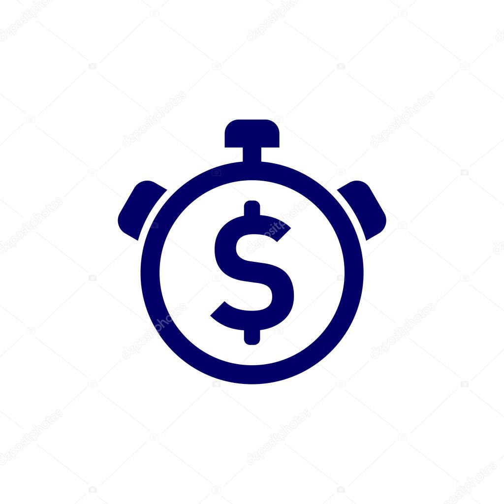 Money Time logo design vector template, Business logo design concept, Icon symbol