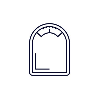 Ağırlık tasarım vektörü, Fitness ekipmanı tasarım ikonu konsept vektörü, Yaratıcı Sembol, İllüstrasyon