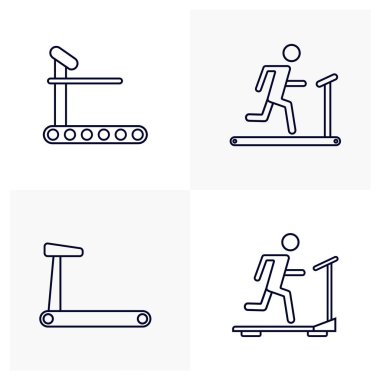 Çalışan araçlar dizayn vektörü, Fitness ekipman ikonu konsepti, Yaratıcı Spor Sembolü, İllüstrasyon