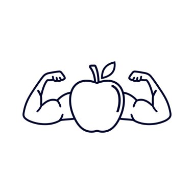 Hands kas tasarımı vektörü, Fitness ekipman ikonu konsepti, Yaratıcı Spor Sembolü, İllüstrasyon