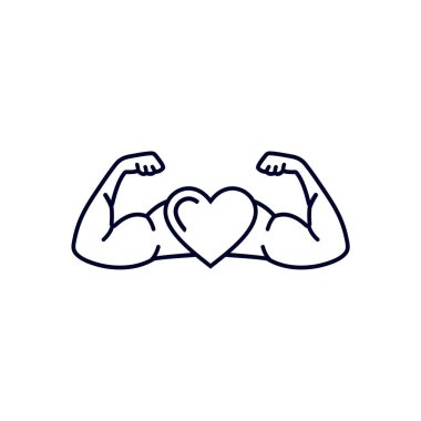 Hands kas tasarımı vektörü, Fitness ekipman ikonu konsepti, Yaratıcı Spor Sembolü, İllüstrasyon